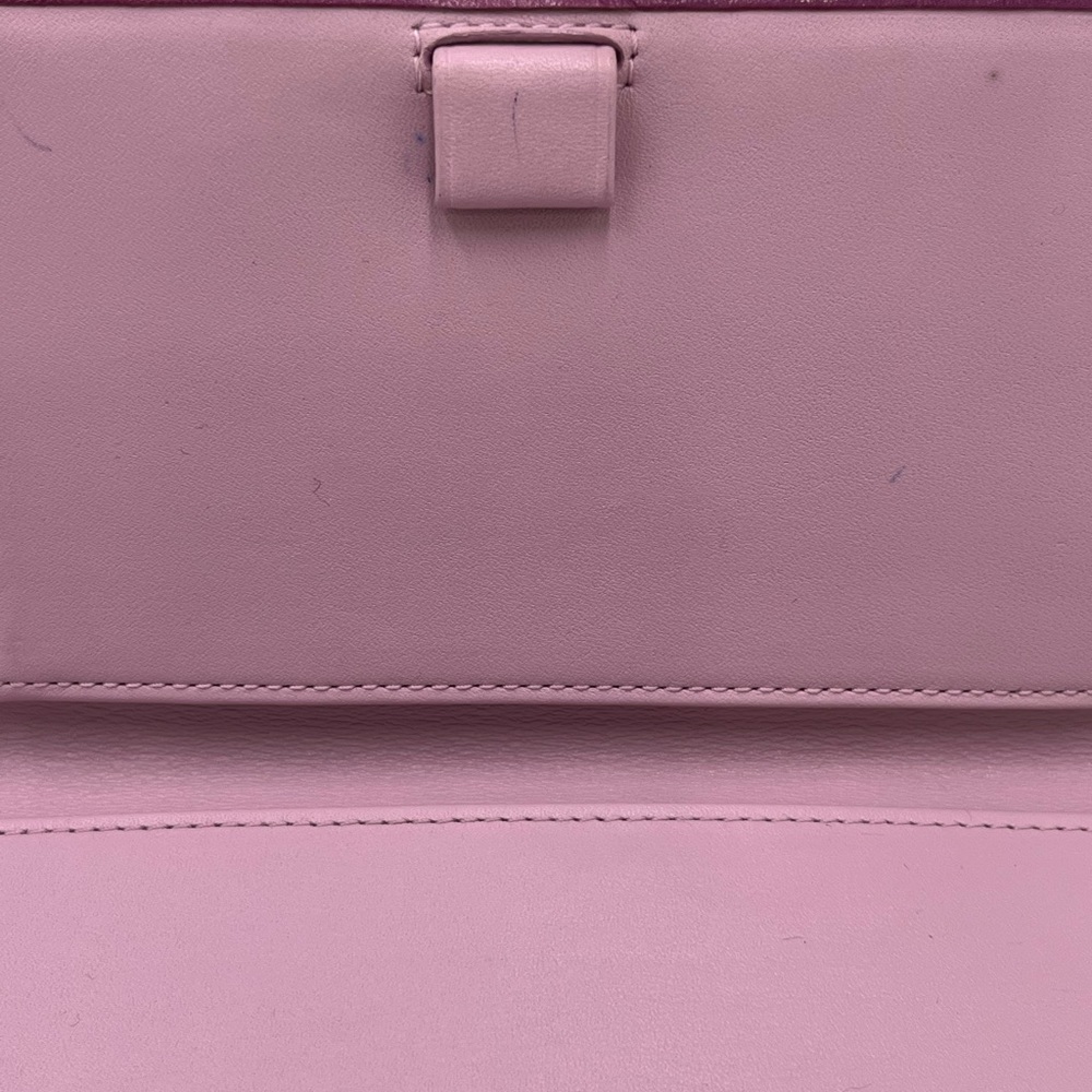 Coach RARE signature checkbook cover case holder khaki Purple Lavender. - Picture 4 of 13